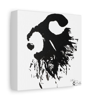 Custom Abstract Black Ink Pet Art Canvas