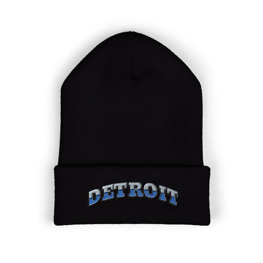 Detroit Lions Football Cuffed Embroidered Beanie Fan Gear