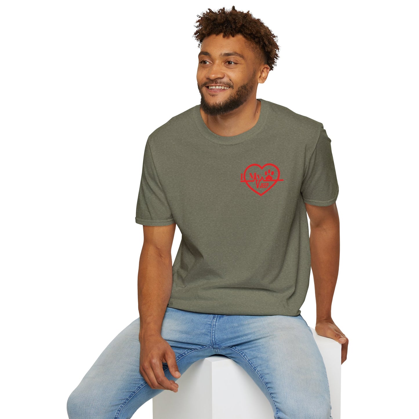 Jeep Heartbeat T-Shirt — Jeep Life Heart EKG Logo Tee