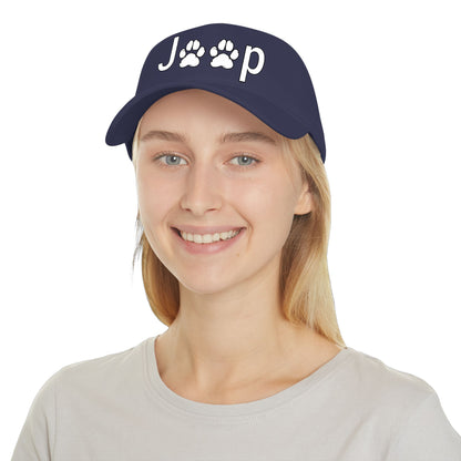 Jeep Paw Print Cap – Red Low Profile Baseball Hat for Dog & Jeep Lovers