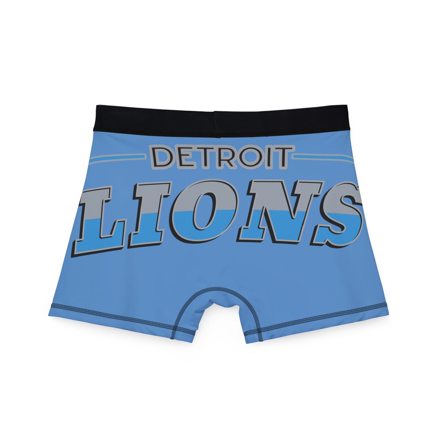 Blue Detroit Lions Men's Boxers - AOP, Funny Gift for Sports Fans, Comfort Wear, Game Day Apparel, Unique Men's Underwear
