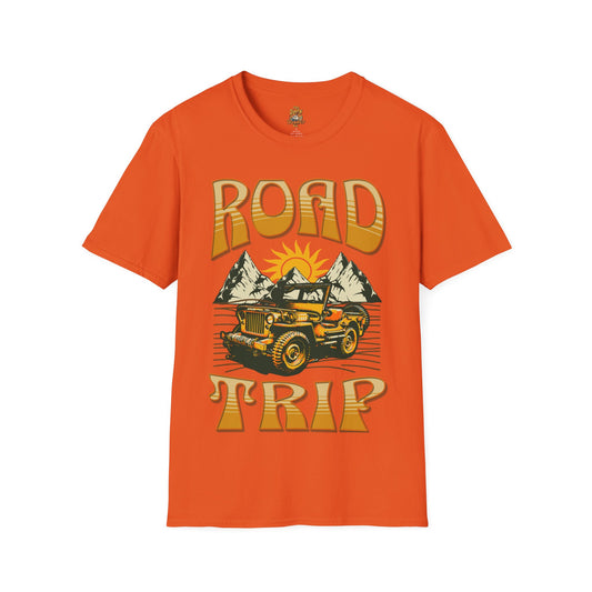 Road Trip Jeep T‑Shirt — Vintage Mountain Adventure Graphic Tee