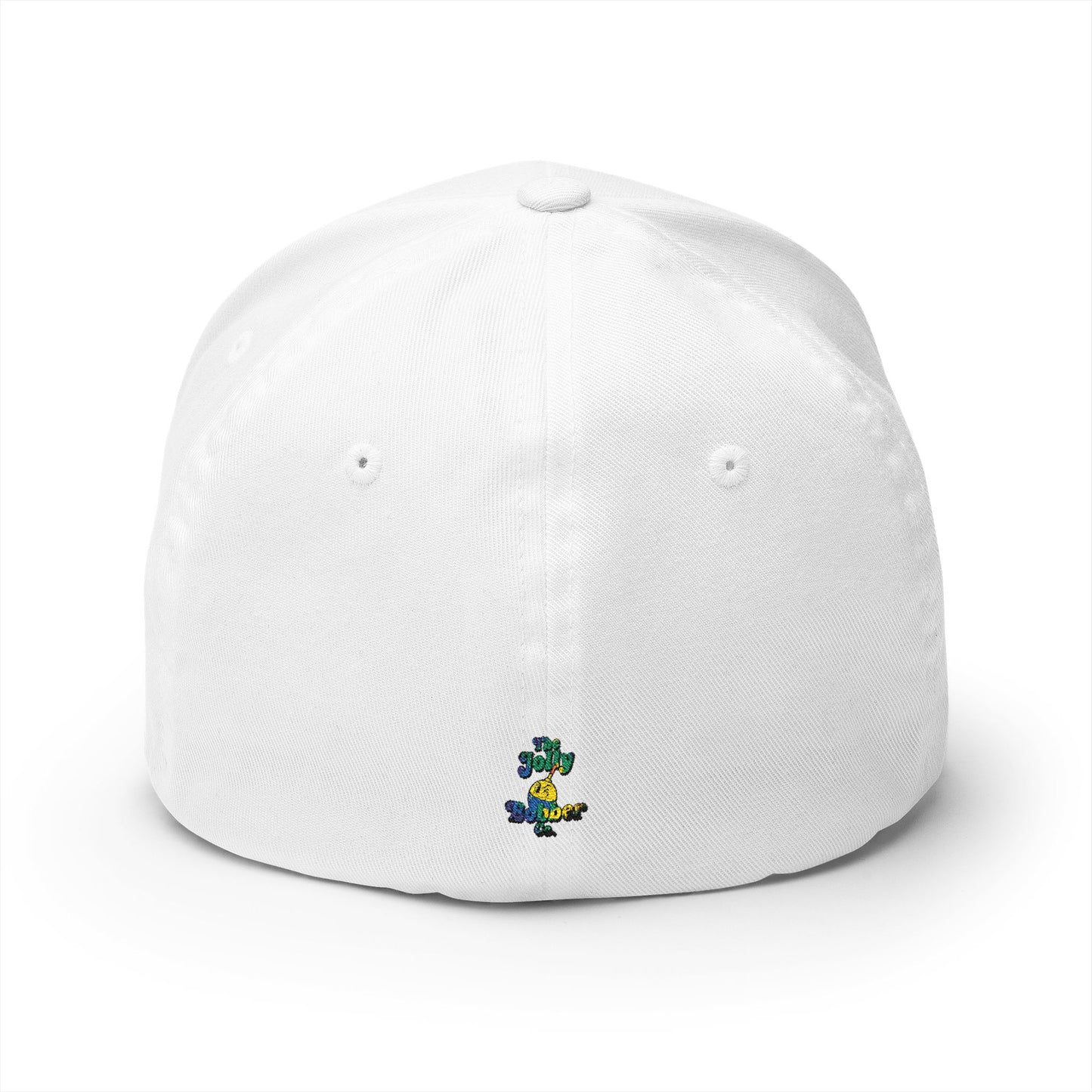Vytautas Fitted Embroidered Cap — Retro Script Logo Fitted Baseball Hat