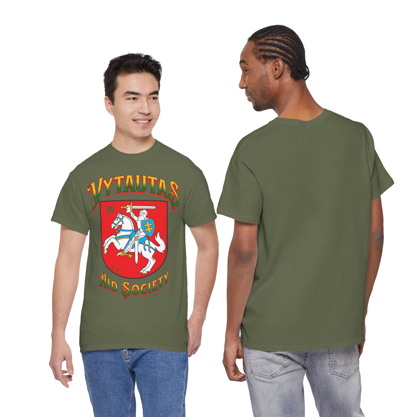Vytautas Aid Society T‑Shirt — Lithuanian Coat of Arms 1 Graphic Tee