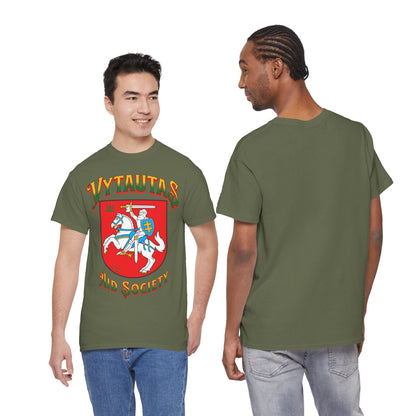 Vytautas Aid Society T‑Shirt — Lithuanian Coat of Arms 1 Graphic Tee