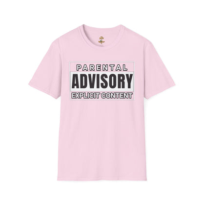Graphic Tee - Iconic 'Parental Advisory Explicit Content' Design for Edgy Gen X - The Jolly Bobber 
