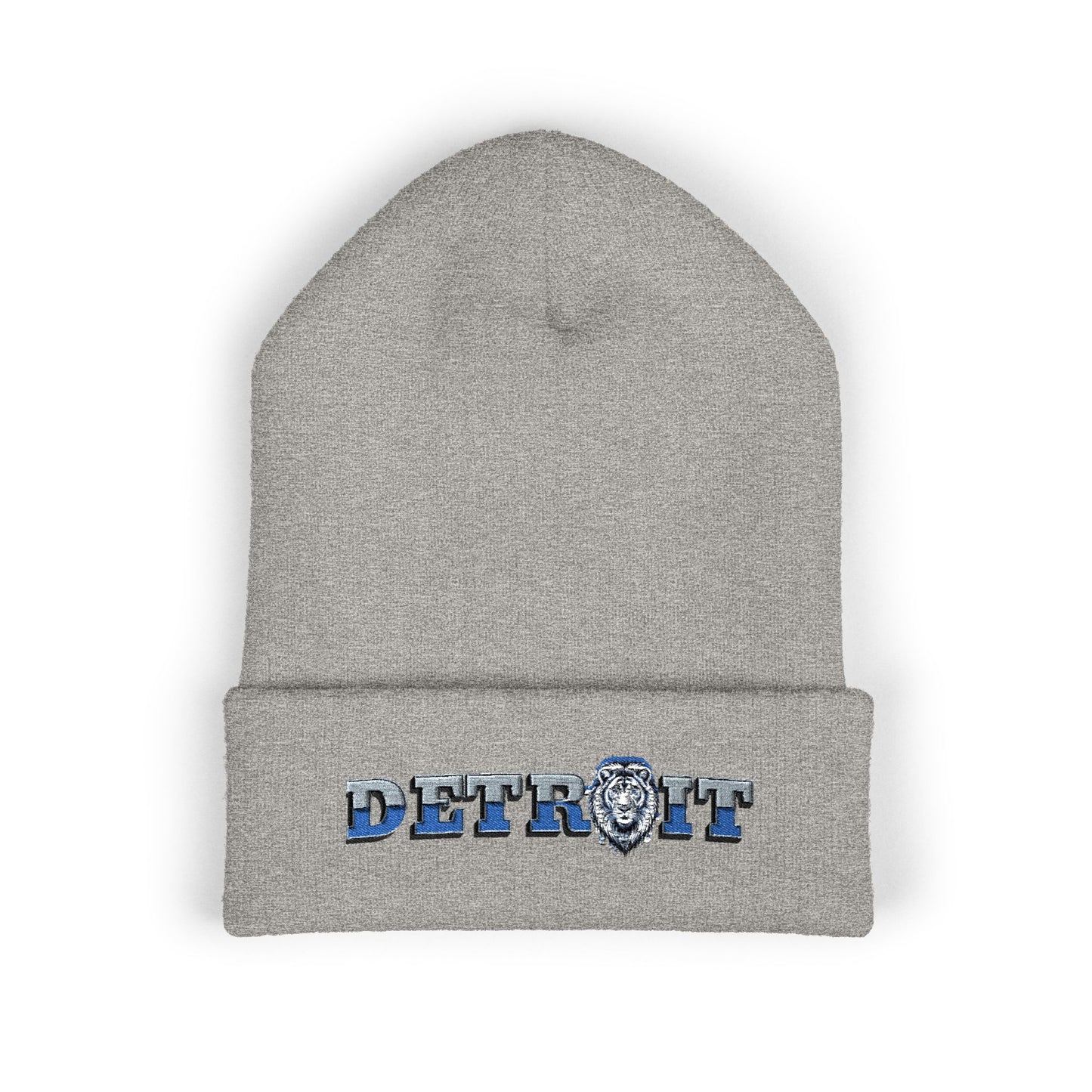 Detroit Lions Football Cuffed Embroidered Beanie Fan Gear