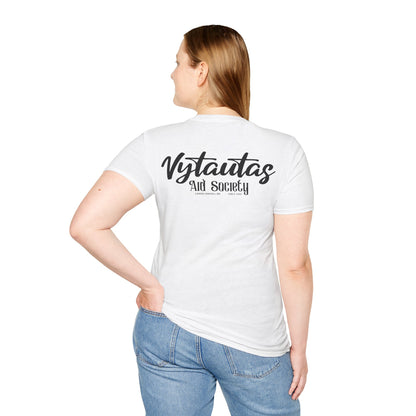Vytautas Aid Society T-Shirt — Minimal Script Logo Tee