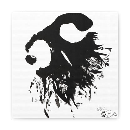 Custom Abstract Black Ink Pet Art Canvas
