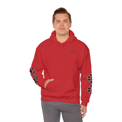 Jeep Paw Print Hoodie — Cute Paw Logo Pullover for Dog & Jeep Lovers