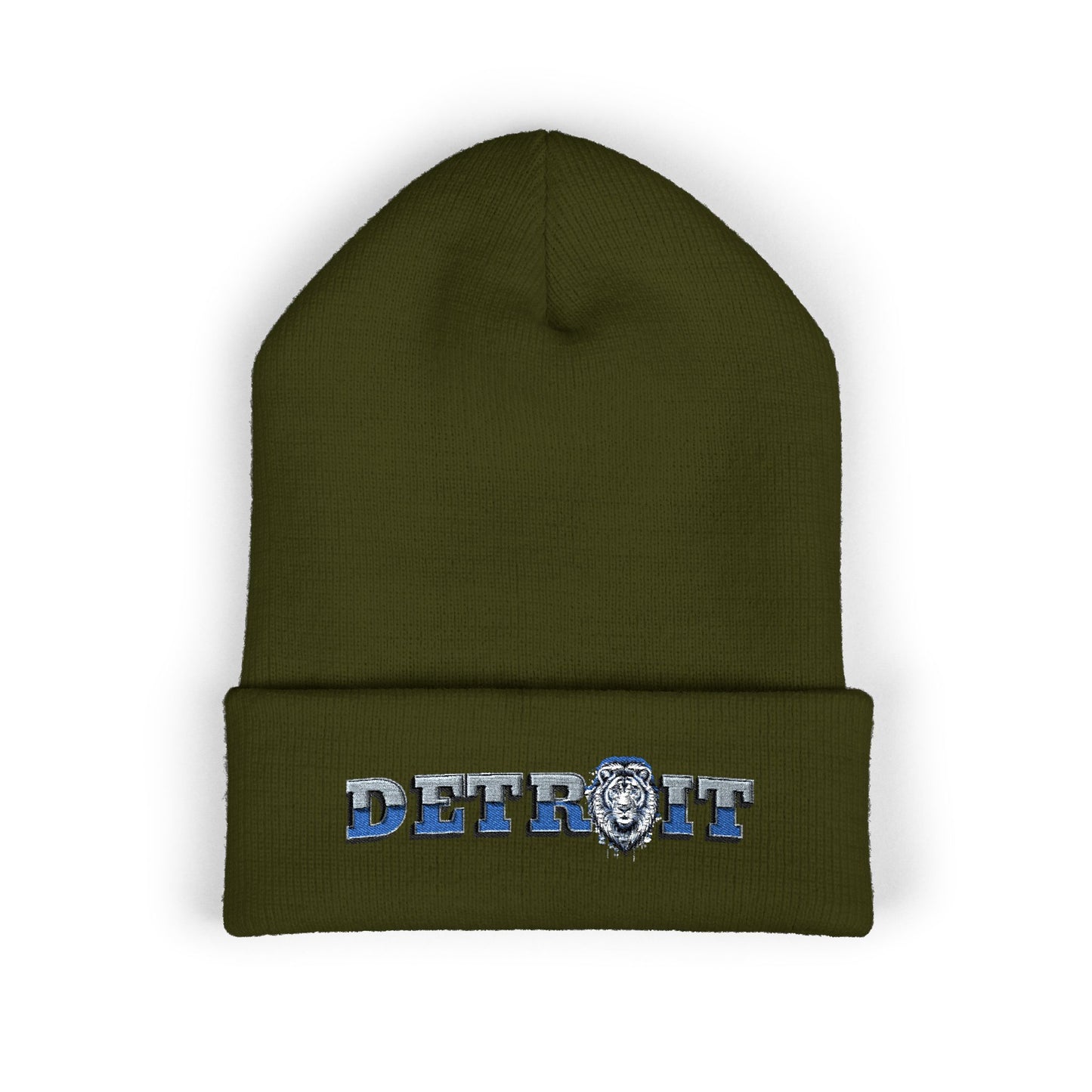 Detroit Lions Football Cuffed Embroidered Beanie Fan Gear