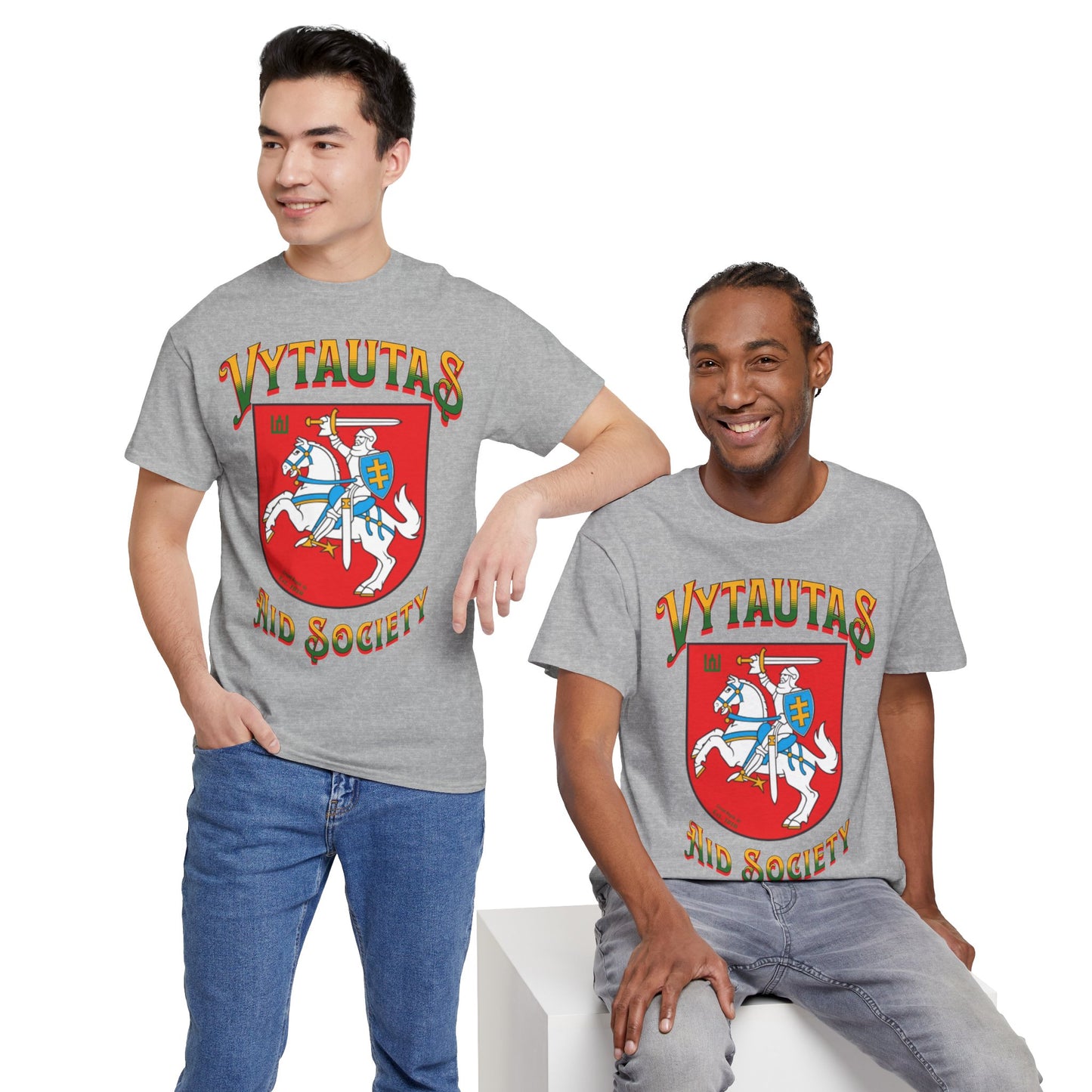 Vytautas Aid Society T‑Shirt — Lithuanian Coat of Arms 1 Graphic Tee