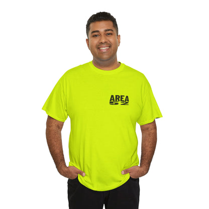 Area 52 T-Shirt – Vintage Stamp Design (Work Hard Play Hard, Luther MI)