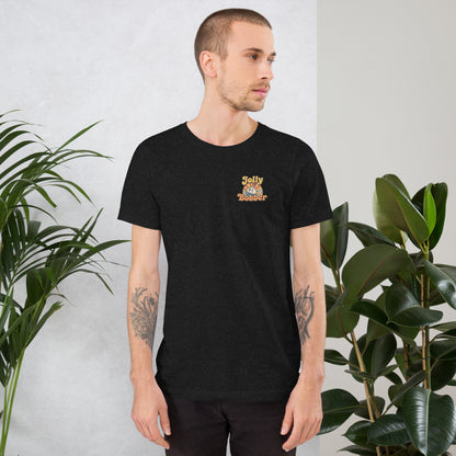 The Jolly Bobber Co. Unisex Logo Tee is the definitive statement piece for fans of the brand.
